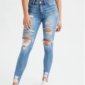 Distressed American Eagle Jeans
